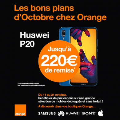 Les bons plans d'Octobre sont chez Orange !